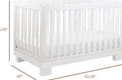 Babyletto Modo 3-in-1 Convertible Crib w/Toddler Bed Conversion Kit - White