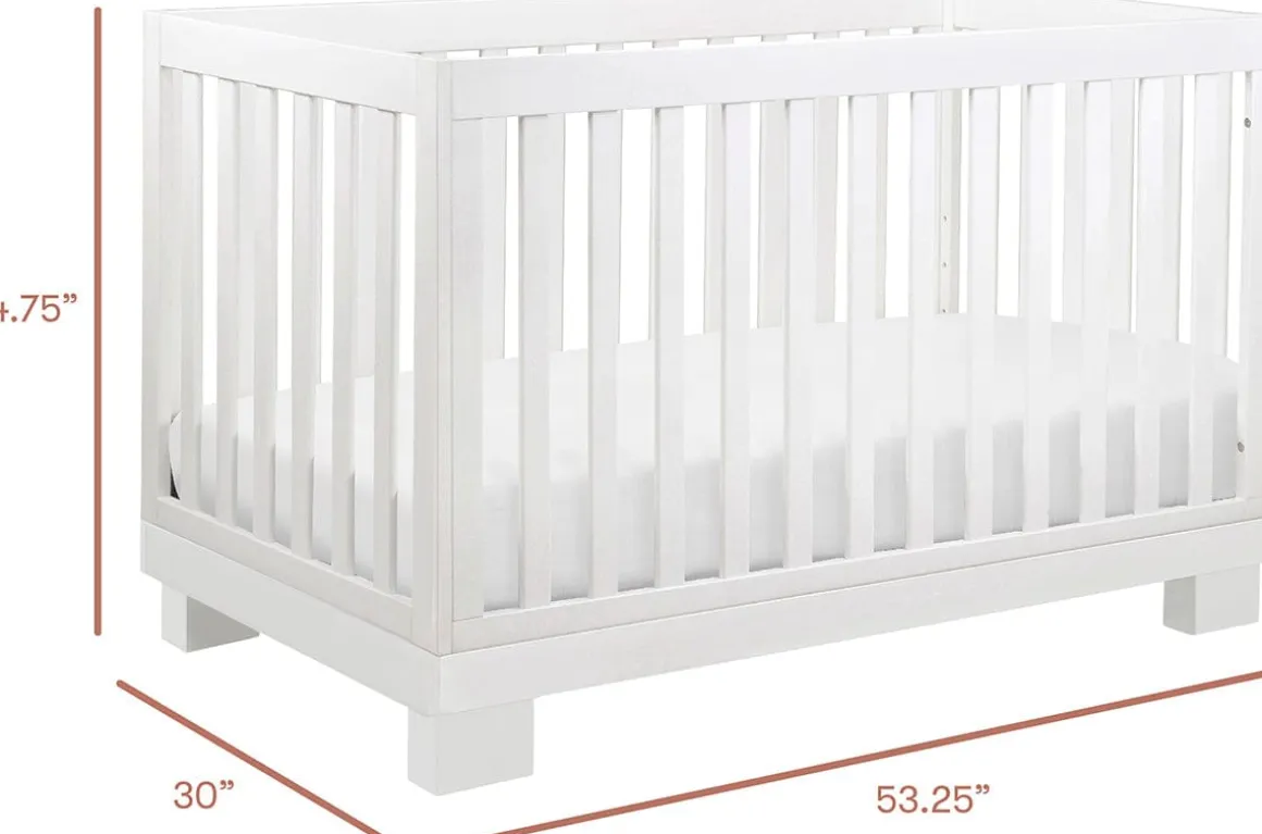 Babyletto Modo 3-in-1 Convertible Crib w/Toddler Bed Conversion Kit - White