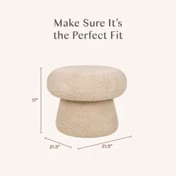 Babyletto Mushroom Pouf - Chai Shearling
