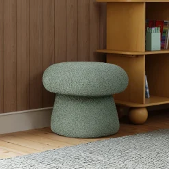 Babyletto Mushroom Pouf - Sage Teddy Loop