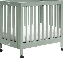 Babyletto Origami Mini Crib - Light Sage