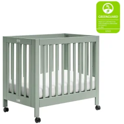 Babyletto Origami Mini Crib - Light Sage