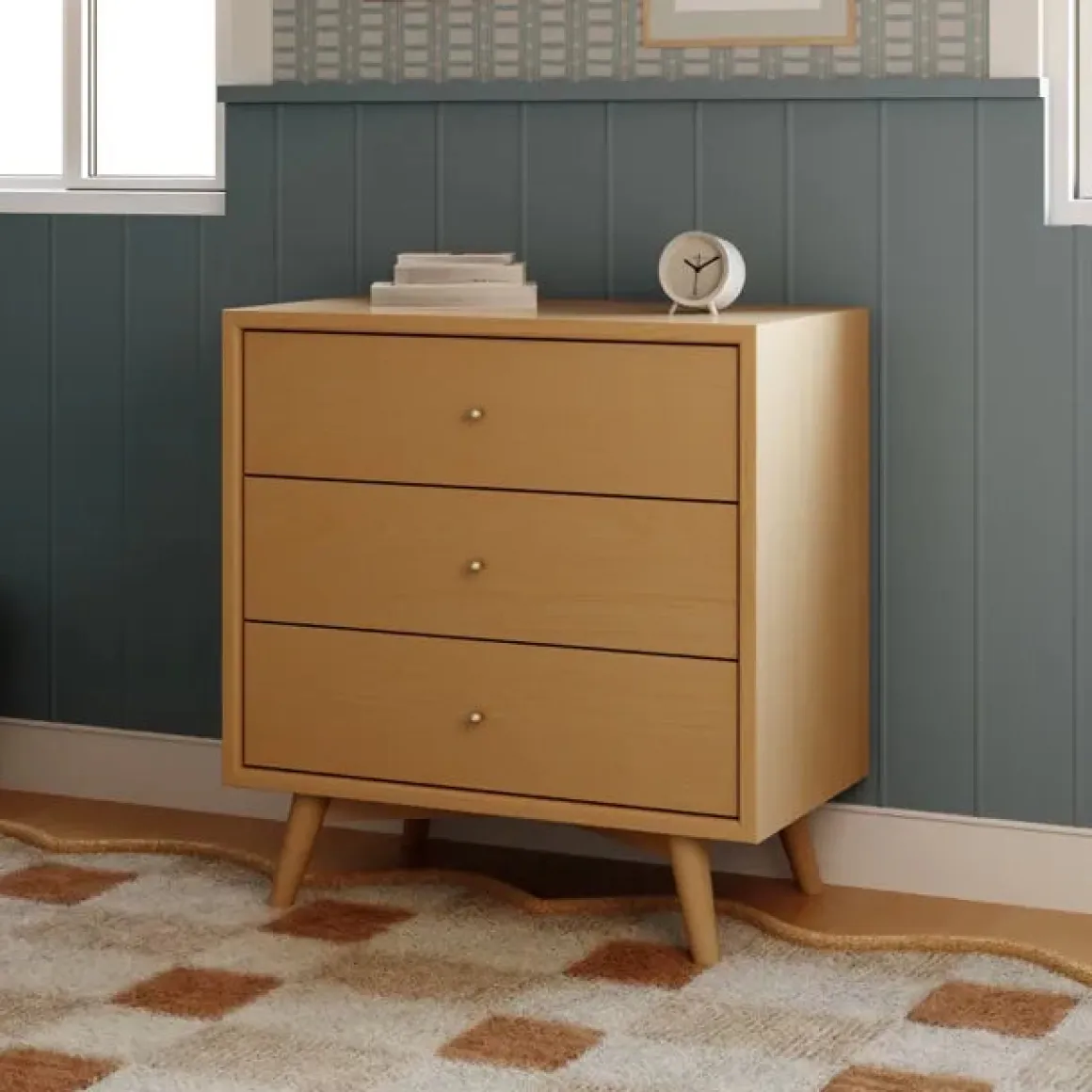 Babyletto Palma 3-Drawer Assembled Dresser - Honey