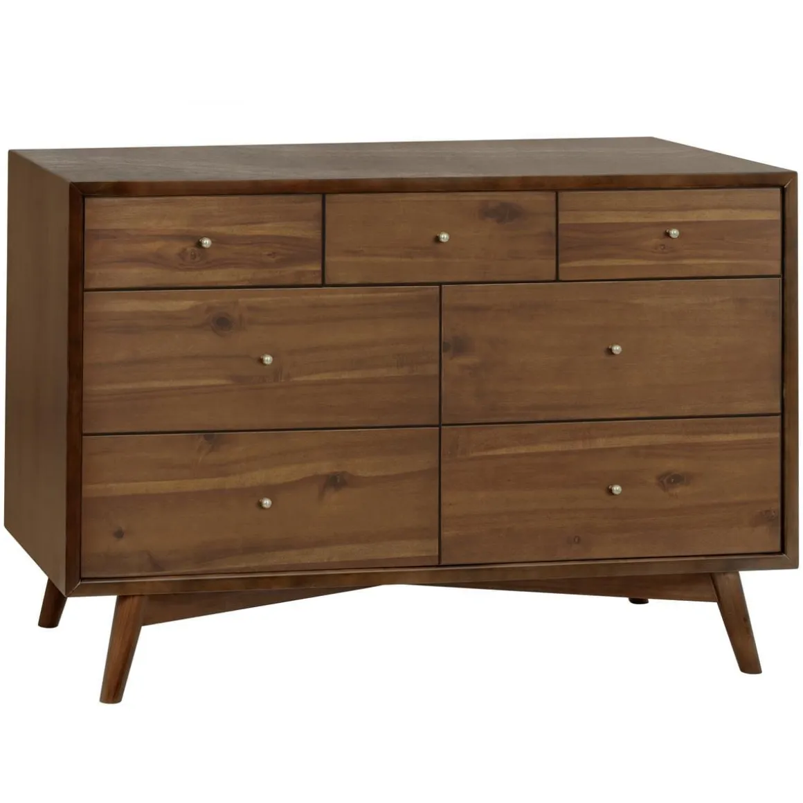 Babyletto Palma 7-Drawer Assembled Double Dresser - Natural Walnut