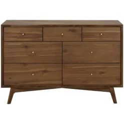 Babyletto Palma 7-Drawer Assembled Double Dresser - Natural Walnut