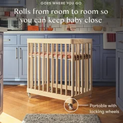 Babyletto Pogo 8-in-1 Convertible Crib w/All-Stages Conversion Kits - Blonde