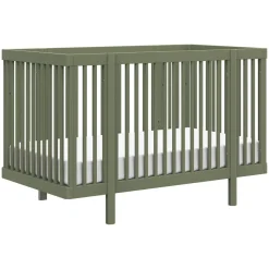 Babyletto Pogo 8-in-1 Convertible Crib w/All-Stages Conversion Kits - Olive