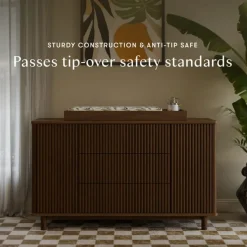 Babyletto Pogo Tambour Assembled Dresser - Natural Walnut