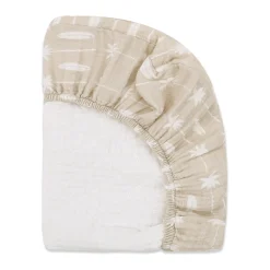 Babyletto Quilted Changing Pad Cover in GOTS Certified Organic Muslin Cotton - Beach Bum