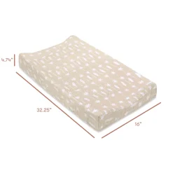 Babyletto Quilted Changing Pad Cover in GOTS Certified Organic Muslin Cotton - Beach Bum