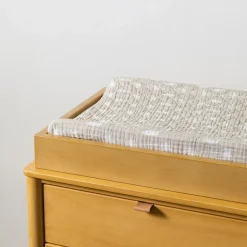 Babyletto Quilted Changing Pad Cover in GOTS Certified Organic Muslin Cotton - Beach Bum