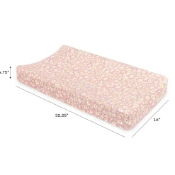 Babyletto Quilted Changing Pad Cover in GOTS Certified Organic Muslin Cotton - Daisy