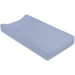 Babyletto Quilted Changing Pad Cover in GOTS Certified Organic Muslin Cotton - Dewdrop