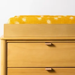 Babyletto Quilted Changing Pad Cover in GOTS Certified Organic Muslin Cotton - Golden Hour