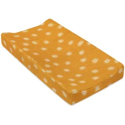 Babyletto Quilted Changing Pad Cover in GOTS Certified Organic Muslin Cotton - Golden Hour