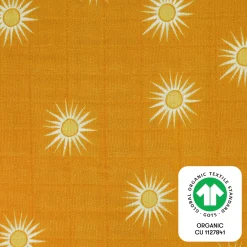 Babyletto Quilted Changing Pad Cover in GOTS Certified Organic Muslin Cotton - Golden Hour