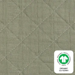 Babyletto Quilted Changing Pad Cover in GOTS Certified Organic Muslin Cotton - Matcha