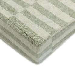 Babyletto Quilted Changing Pad Cover in GOTS Certified Organic Muslin Cotton - Moss Stripe