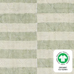 Babyletto Quilted Changing Pad Cover in GOTS Certified Organic Muslin Cotton - Moss Stripe