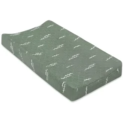 Babyletto Quilted Changing Pad Cover in GOTS Certified Organic Muslin Cotton - Ocean Waves