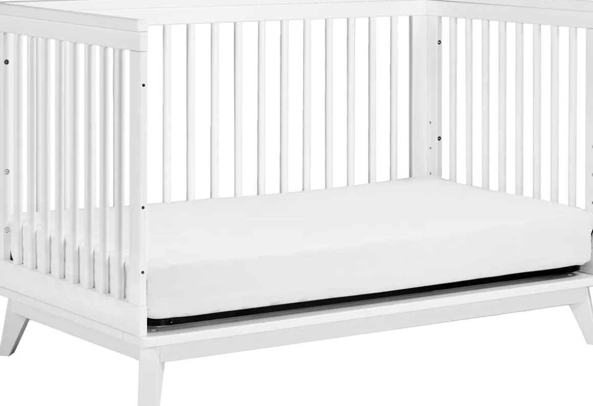 Babyletto Scoot 3-in-1 Convertible Crib w/Toddler Bed Conversion Kit - White