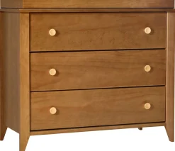 Babyletto Sprout 3-Drawer Changer Dresser w/Removable Changing Tray - Chestnut / Natural