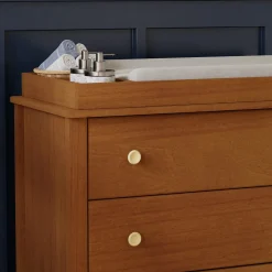 Babyletto Sprout 3-Drawer Changer Dresser w/Removable Changing Tray - Chestnut / Natural