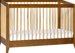 Babyletto Sprout 4-in-1 Convertible Crib w/Toddler Bed Conversion Kit - Chestnut / Natural