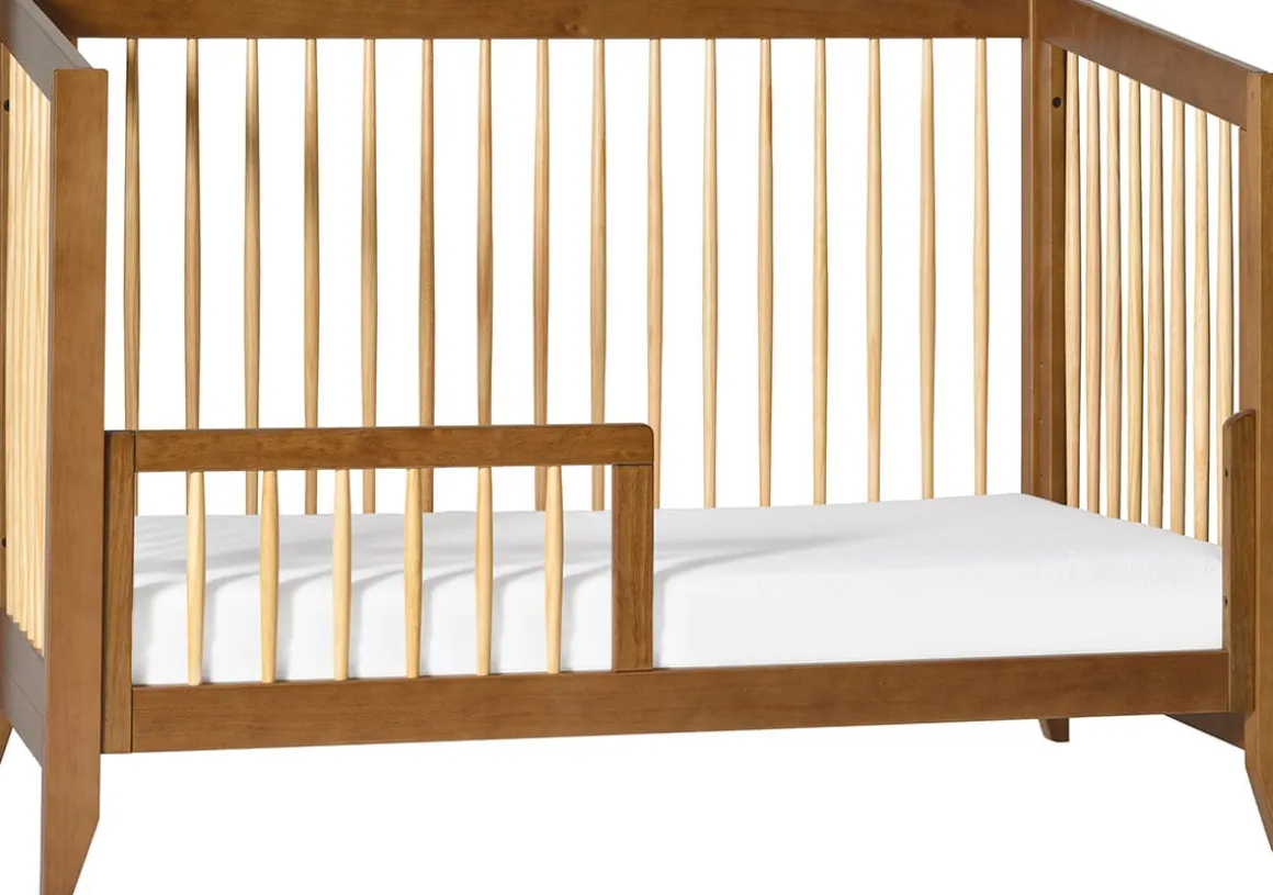 Babyletto Sprout 4-in-1 Convertible Crib w/Toddler Bed Conversion Kit - Chestnut / Natural