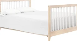 Babyletto Sprout 4-in-1 Convertible Crib w/Toddler Bed Conversion Kit - Washed Natural / White