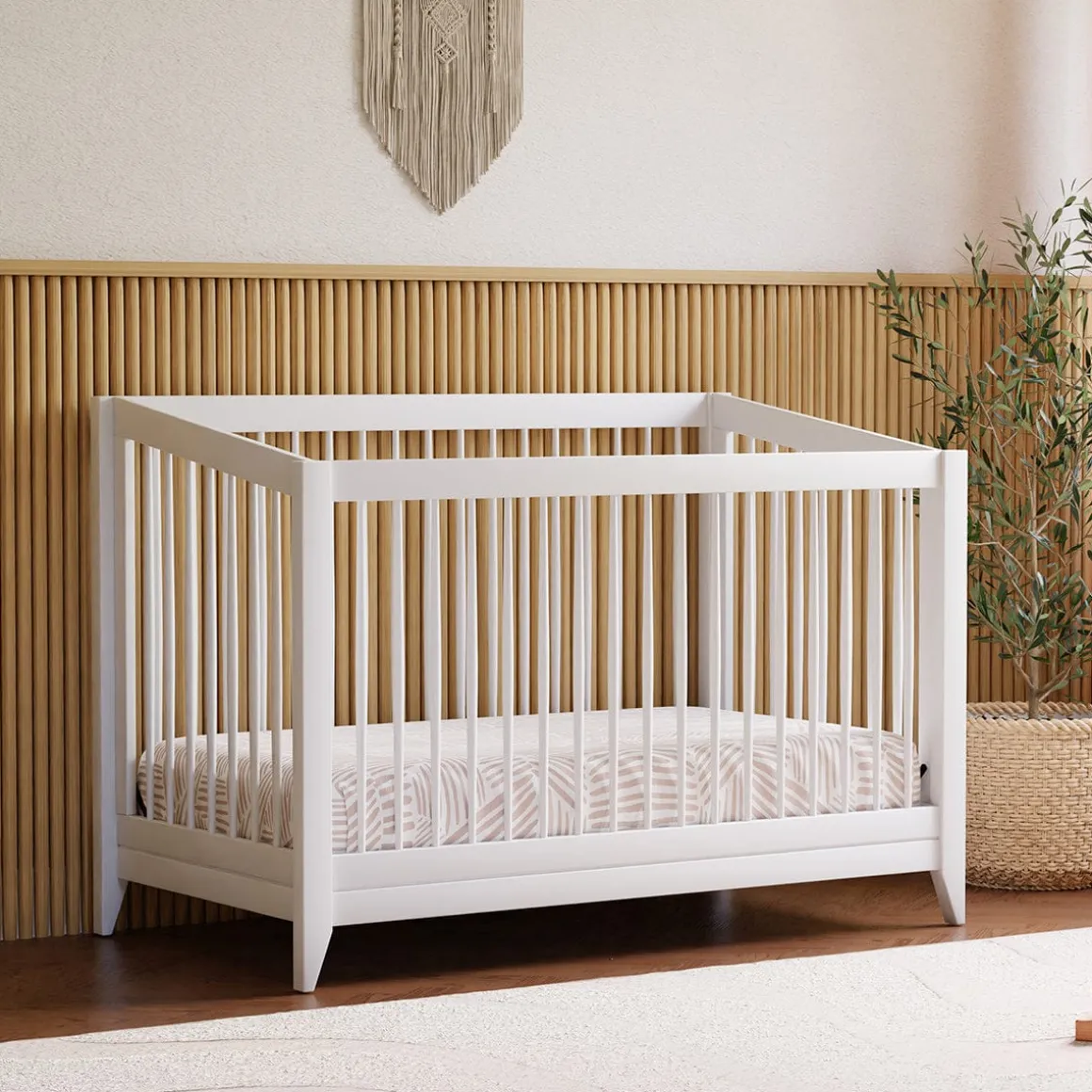 Babyletto Sprout 4-in-1 Convertible Crib w/Toddler Bed Conversion Kit - White