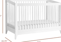 Babyletto Sprout 4-in-1 Convertible Crib w/Toddler Bed Conversion Kit - White