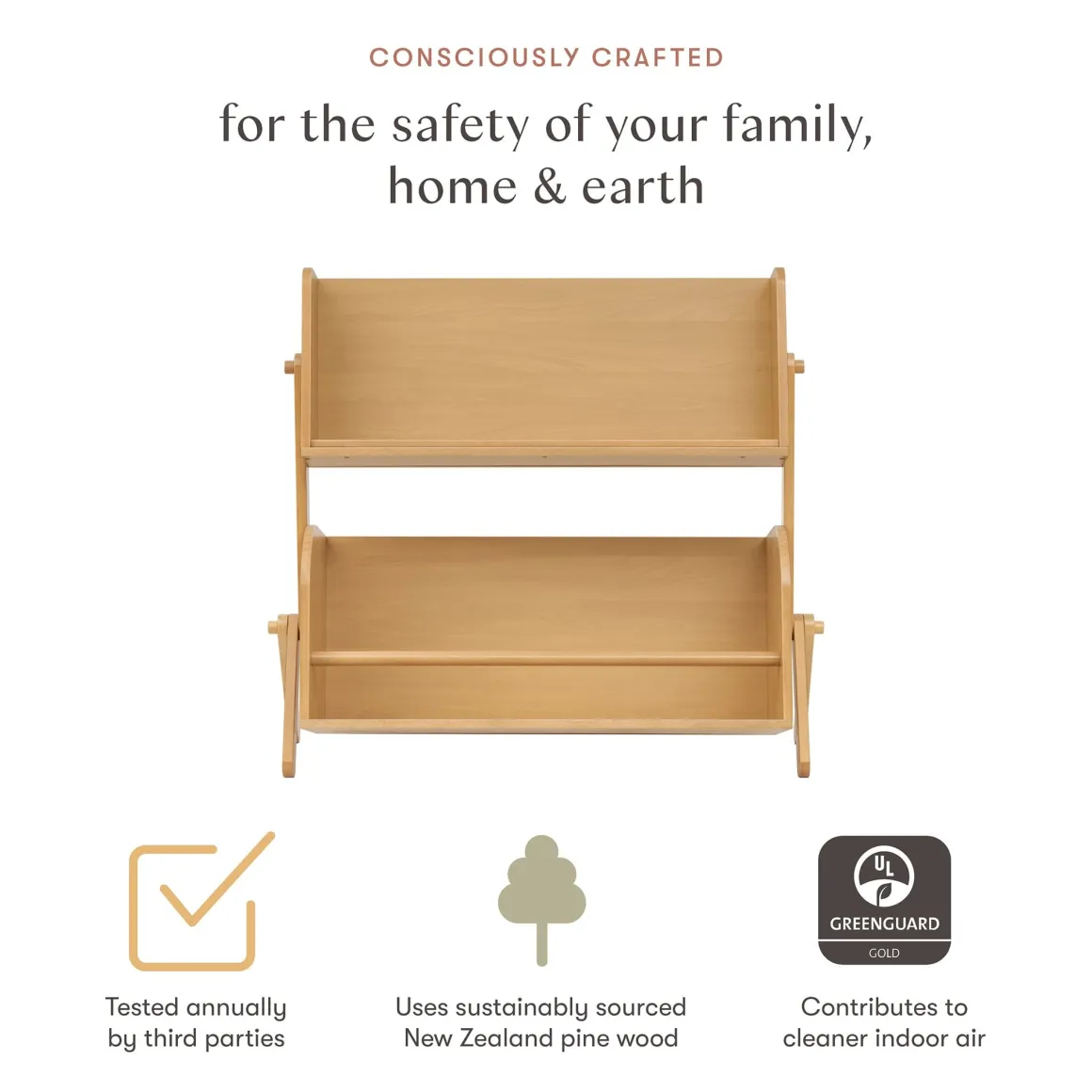 Babyletto Tally Storage and Bookshelf - Honey
