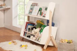 Babyletto Tally Storage and Bookshelf In White and Washed Natural Finish