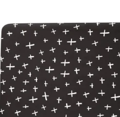 Babyletto Tuxedo Monochrome Cross Mini Crib Sheet