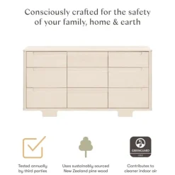 Babyletto Yuzu 9-Drawer Assembled Dresser - Washed Natural
