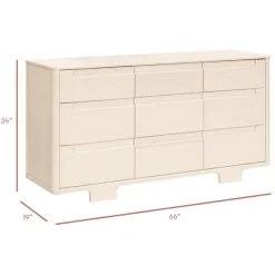 Babyletto Yuzu 9-Drawer Assembled Dresser - Washed Natural
