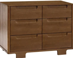 Babyletto Yuzu 6-Drawer Dresser, KD - Natural Walnut