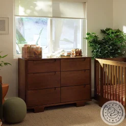 Babyletto Yuzu 6-Drawer Dresser, KD - Natural Walnut