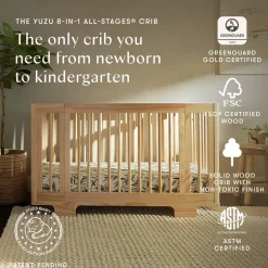 Babyletto Yuzu 8-in-1 Convertible Crib with All-Stages Conversion Kit - Natural