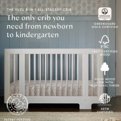 Babyletto Yuzu 8-in-1 Convertible Crib with All-Stages Conversion Kit - White