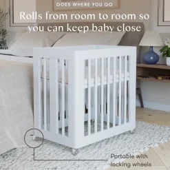 Babyletto Yuzu 8-in-1 Convertible Crib with All-Stages Conversion Kit - White