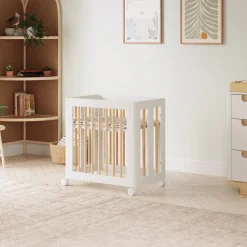 Babyletto Yuzu 8-in-1 Convertible Crib with All-Stages Conversion Kit - White / Natural