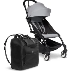 Babyzen YOYO2 Ultra Compact 6+ Stroller + Stokke Backpack Bundle - Black / Stone