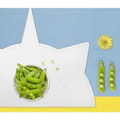 BamBamBoom Non-Slip Silicone Placemat - Unicorn-Cat White