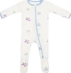 Bamboo Little Zippered Footie - Blue Fish (6-9m)