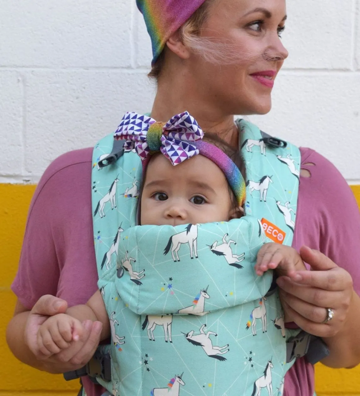 Beco Baby Gemini Baby Carrier - Unicorn Magic Mint