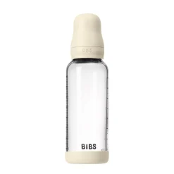 BIBS Baby Glass Bottle Set 8oz Latex, Medium Flow - Ivory