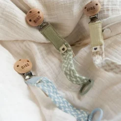BIBS Pacifier Clip Braided - Ivory/Vanilla