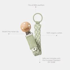 BIBS Pacifier Clip Braided - Ivory/Vanilla